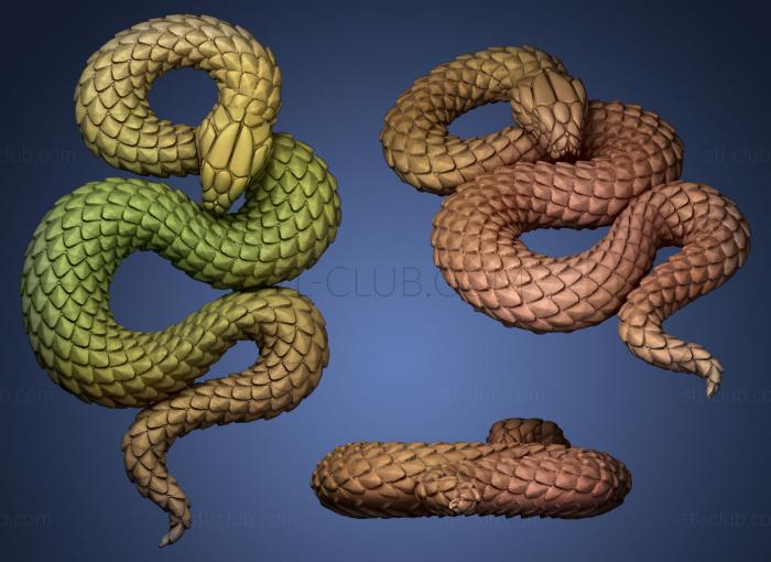 3D мадэль Змея (STL)